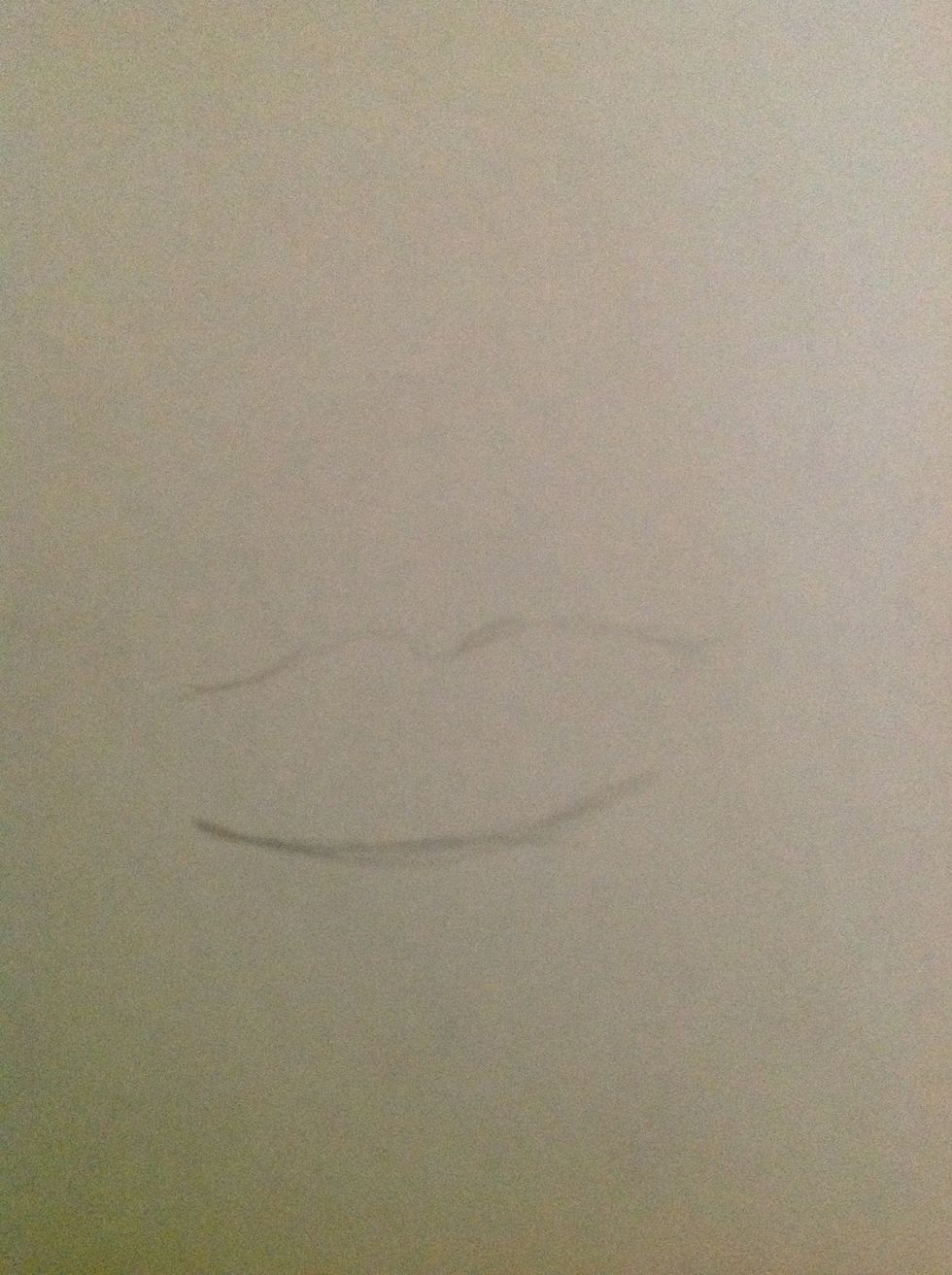 Add a top lip out line. (Sorry it's a little hard to see.)