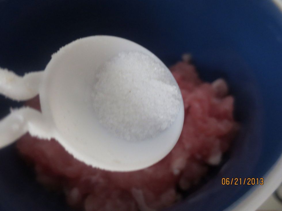 Add a tsp of salt to pork