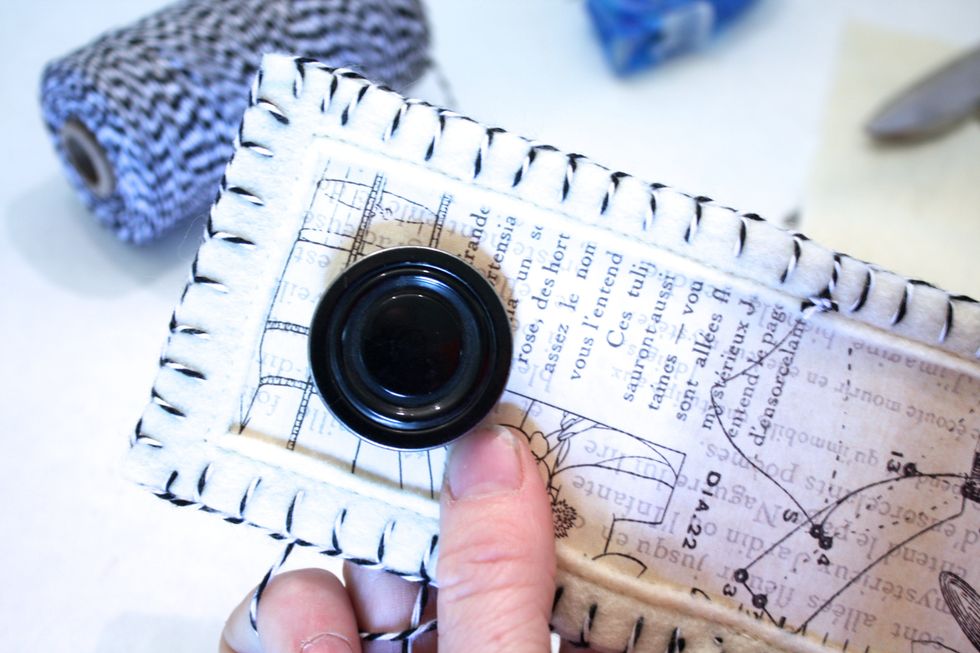 add a vintage button with more twine