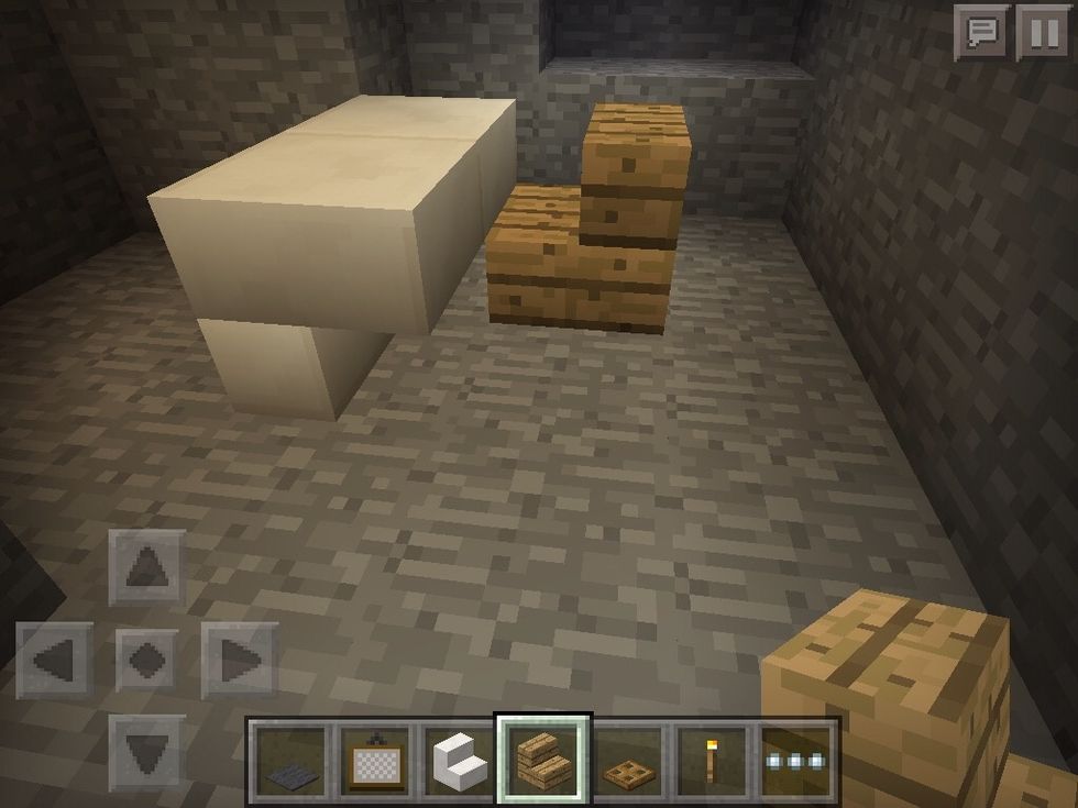 Add a wood stair for the chair