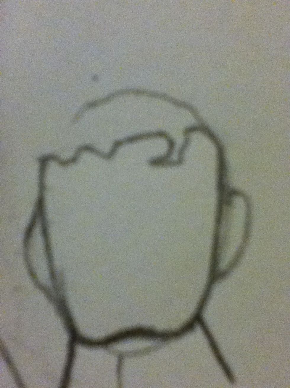 Add a zig-zag line with superman's trademark curl at the end