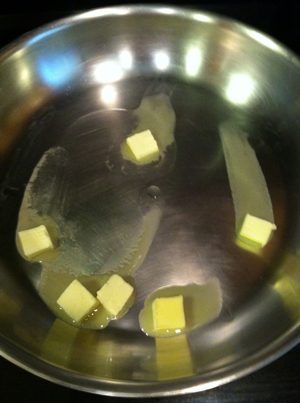 Add about 1 teaspoon of oil and 1tablespoon butter/margarine