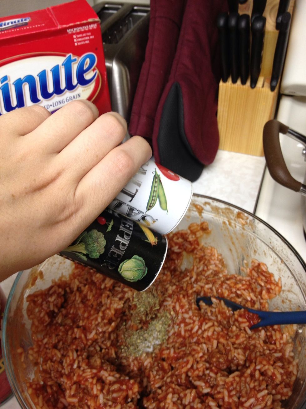 Add about 1 teaspoon of salt and pepper.