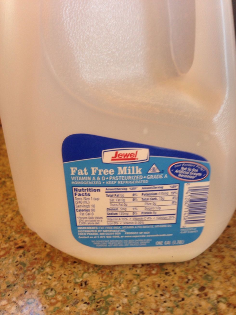 add about 2 tablespoons of fat free milk, almond milk, or soy milk. whichever you prefer! and stir it all in the blender so it'll blend evenly.