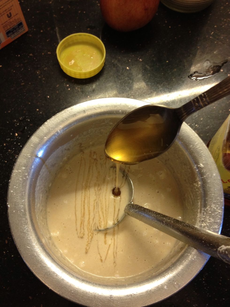 Add about 2 teaspoons of honey.