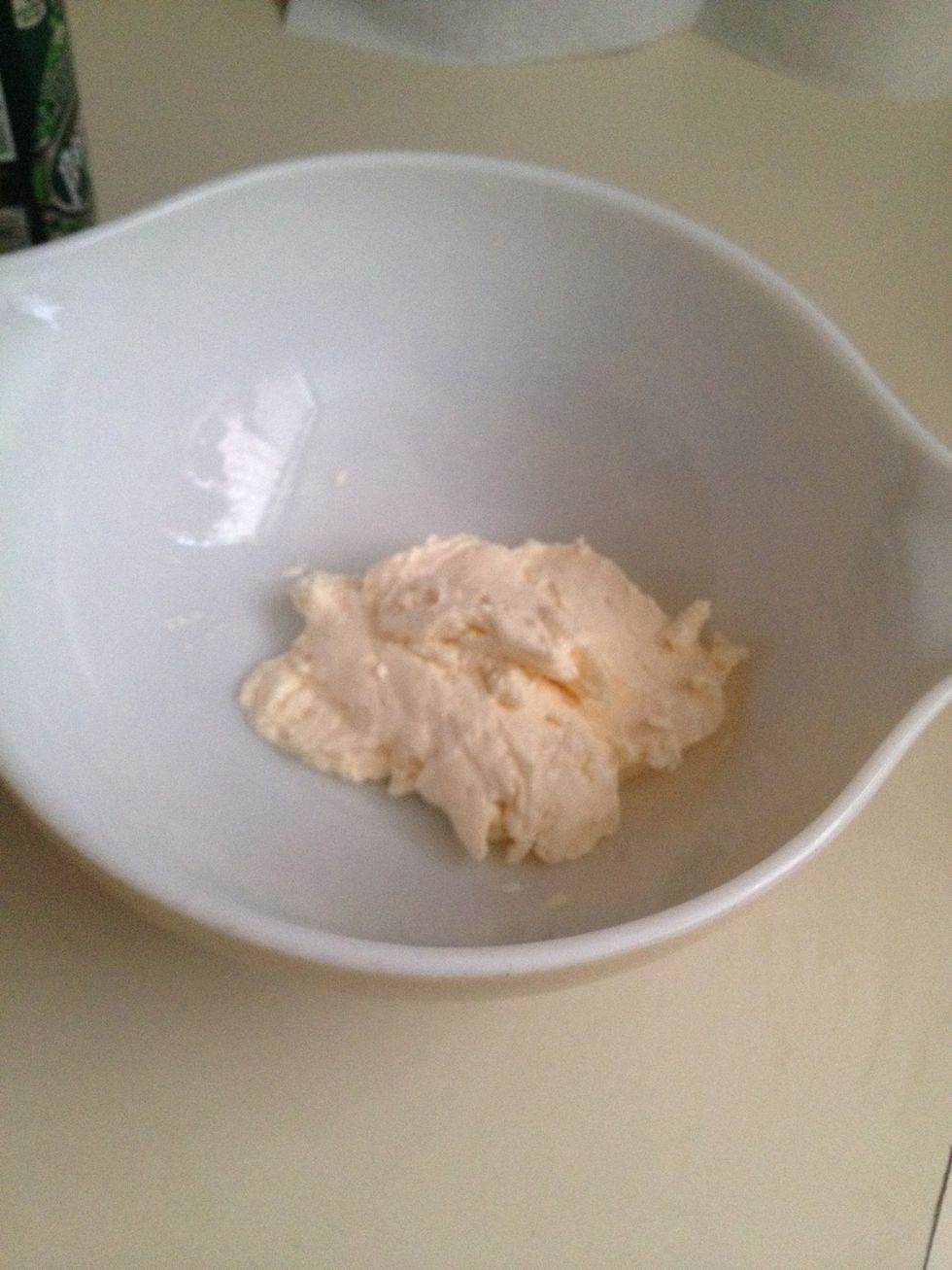 Add about 3/4 cup mayo to large mixing bowl.
