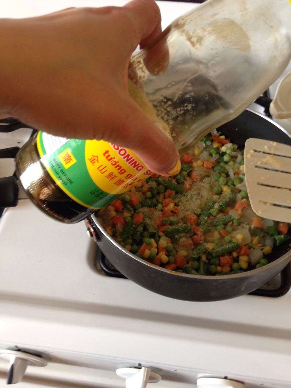 Add about 3 tbls soy sauce