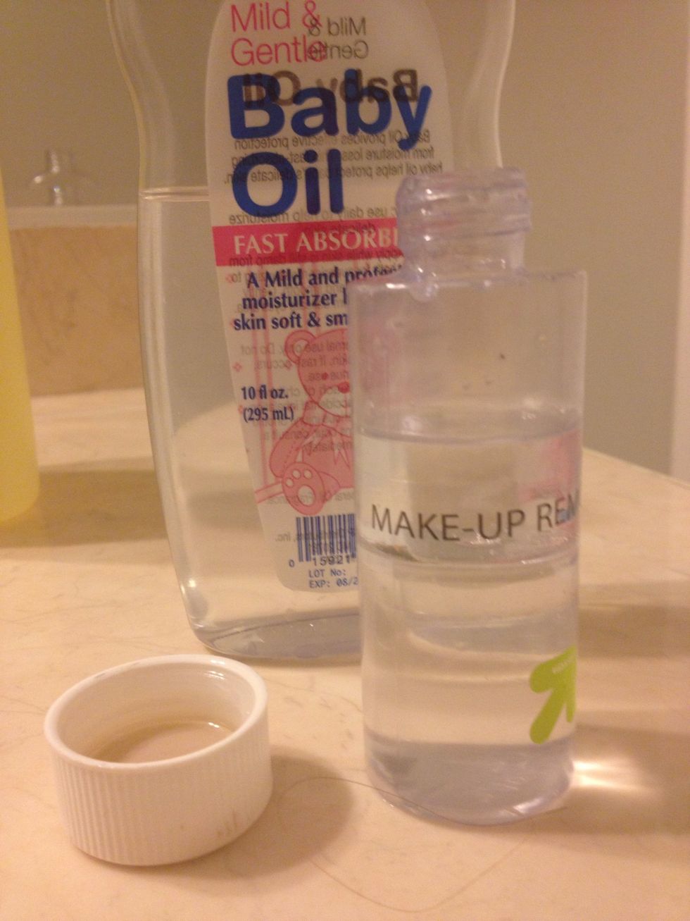 Add about 4 caps of baby oil