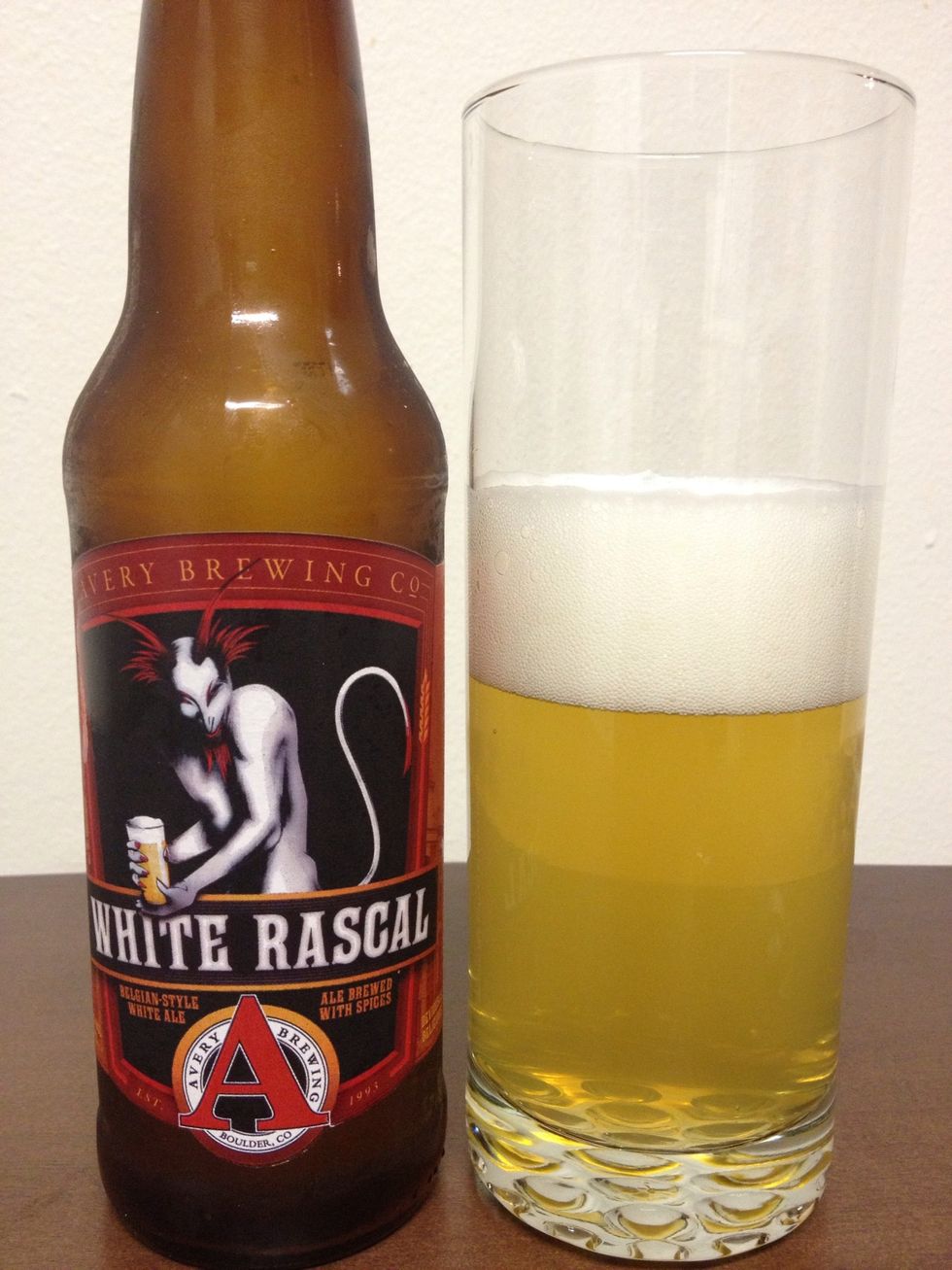 Add about 6 ounces of the beer into the glass. :)