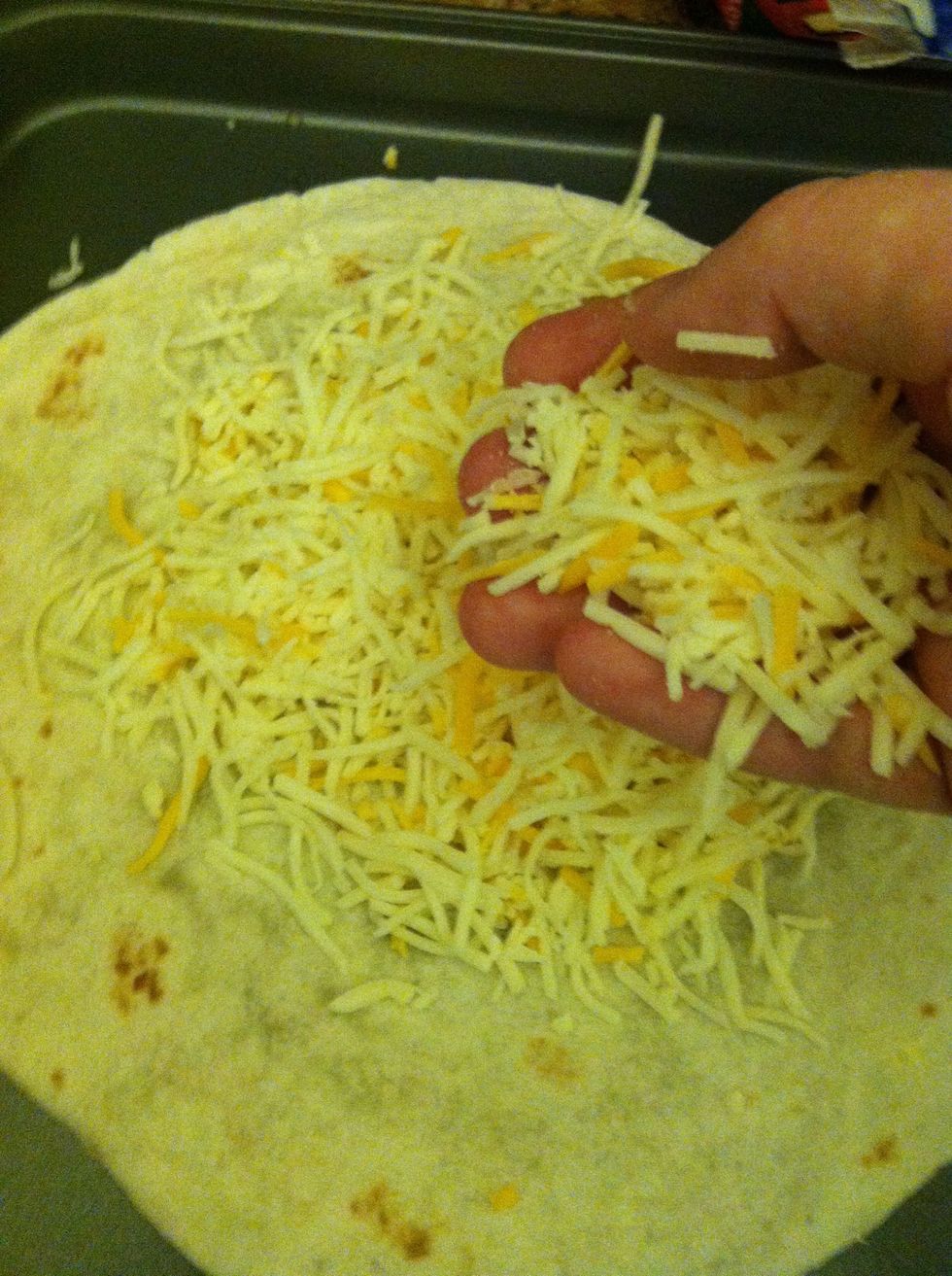Add about a cup of cheese