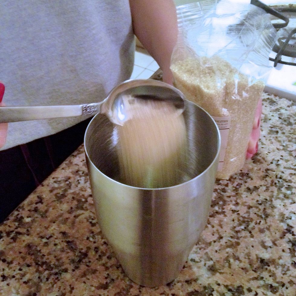 Add about a teaspoon of raw sugar.