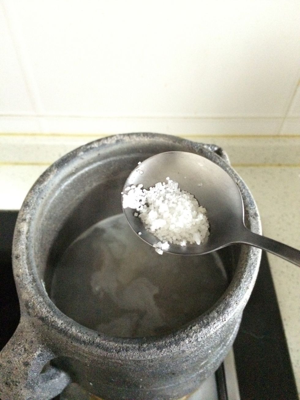 Add about a teaspoon of salt.