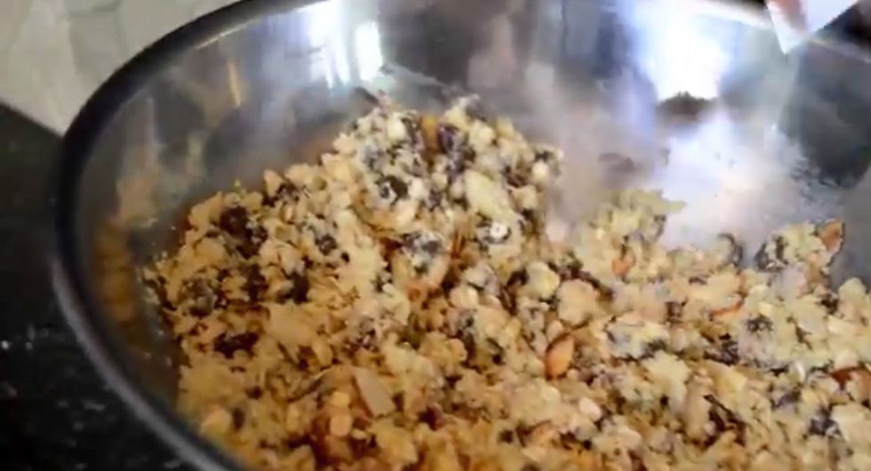 add agave and oil.  Your mixture may look a bit odd because they are vegan
