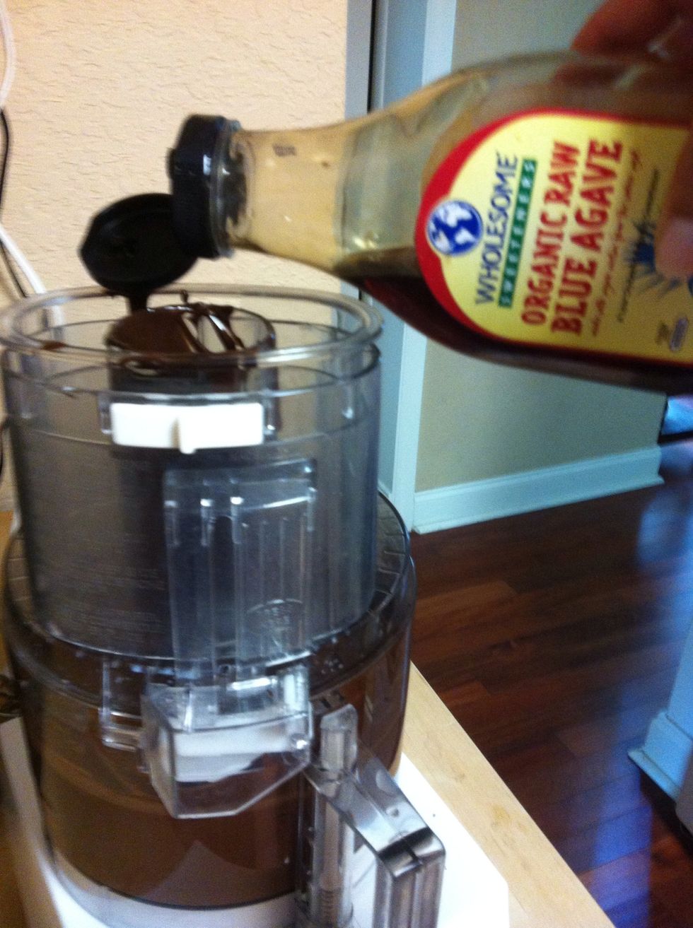 Add agave to taste. At this point you can also be creative and add a banana or some vanilla.