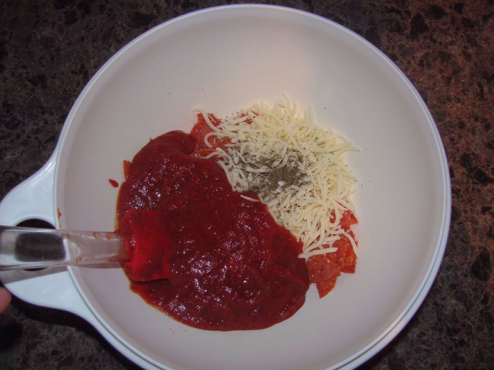 Add all ingredients into a medium sized bowl