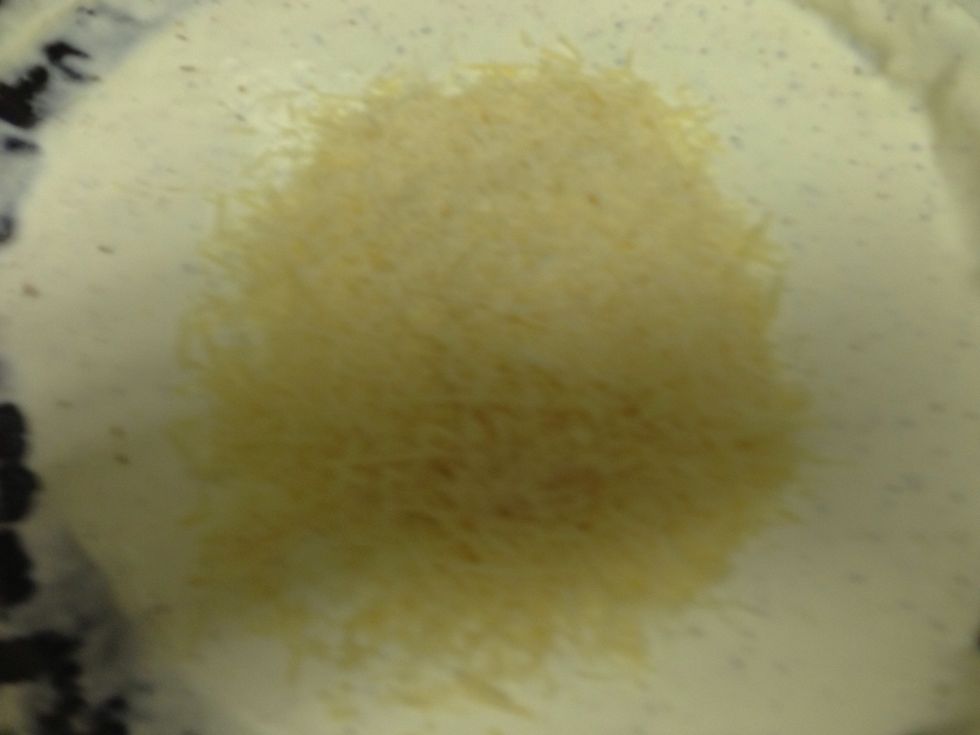 Add all of the Parmesan cheese to the sauce and mix in, should melt fairly quick.