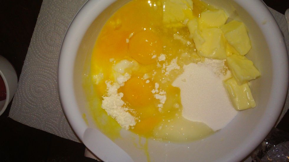 add all of your ingredients into a bowl