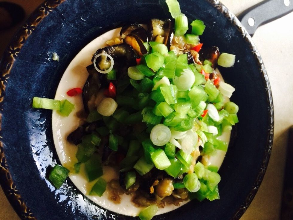 Add all the chopped ingredients