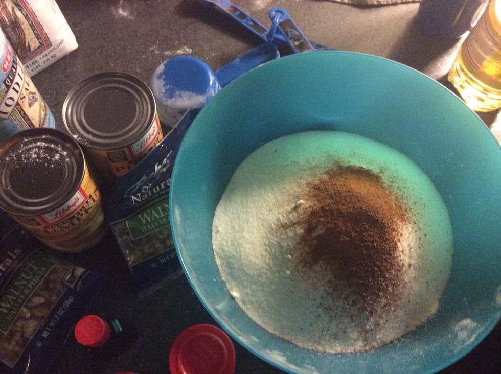 Add all the dry ingredients to a large bowl