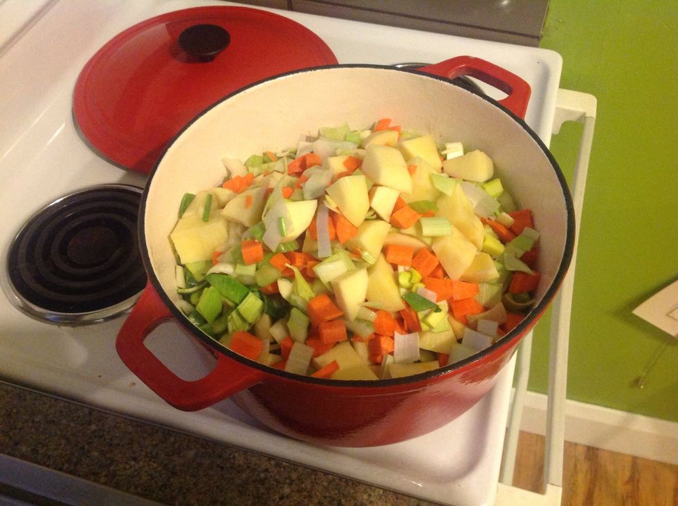 Add all the veg to your pot
