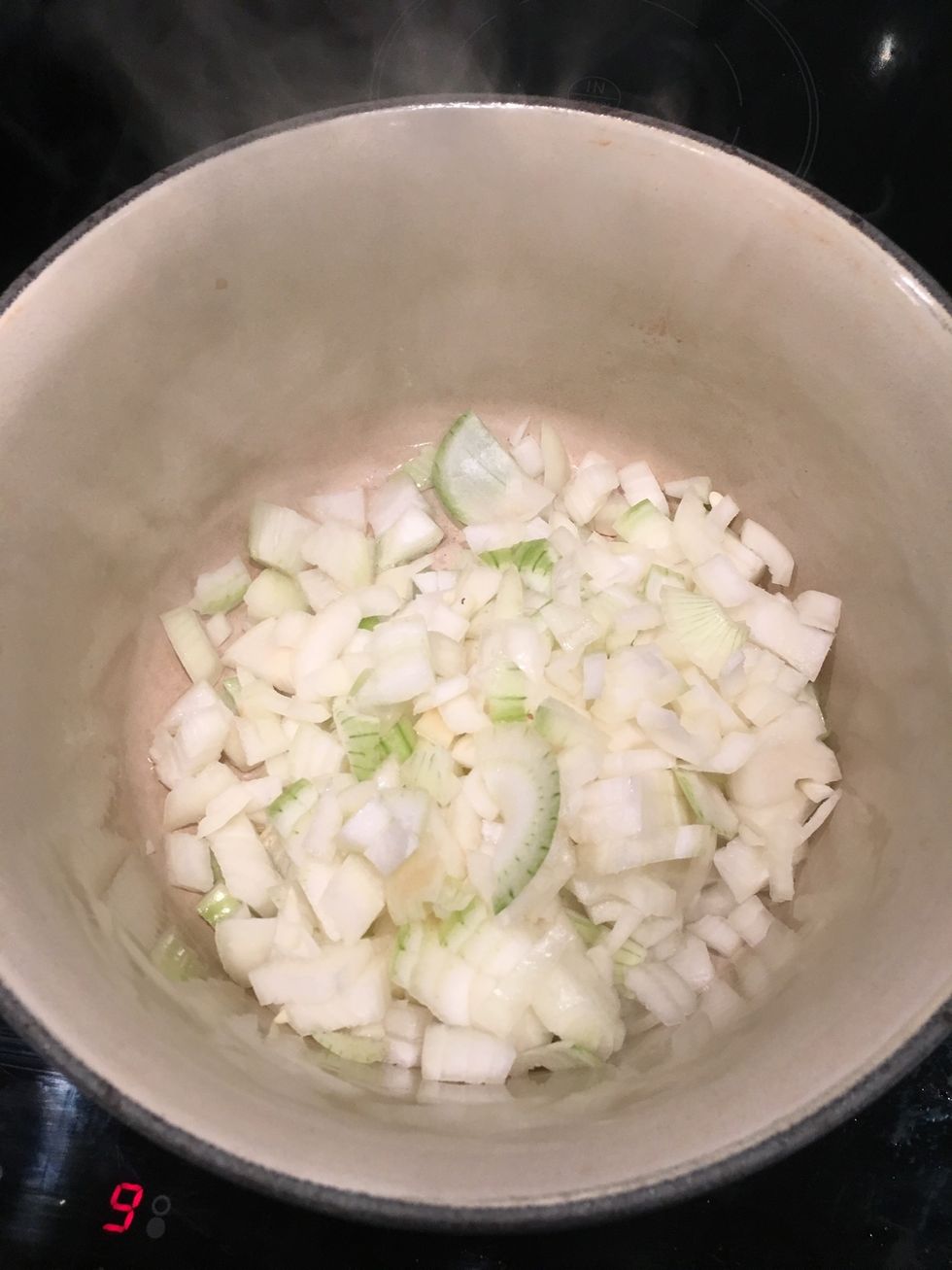 Add all your onions and cover
