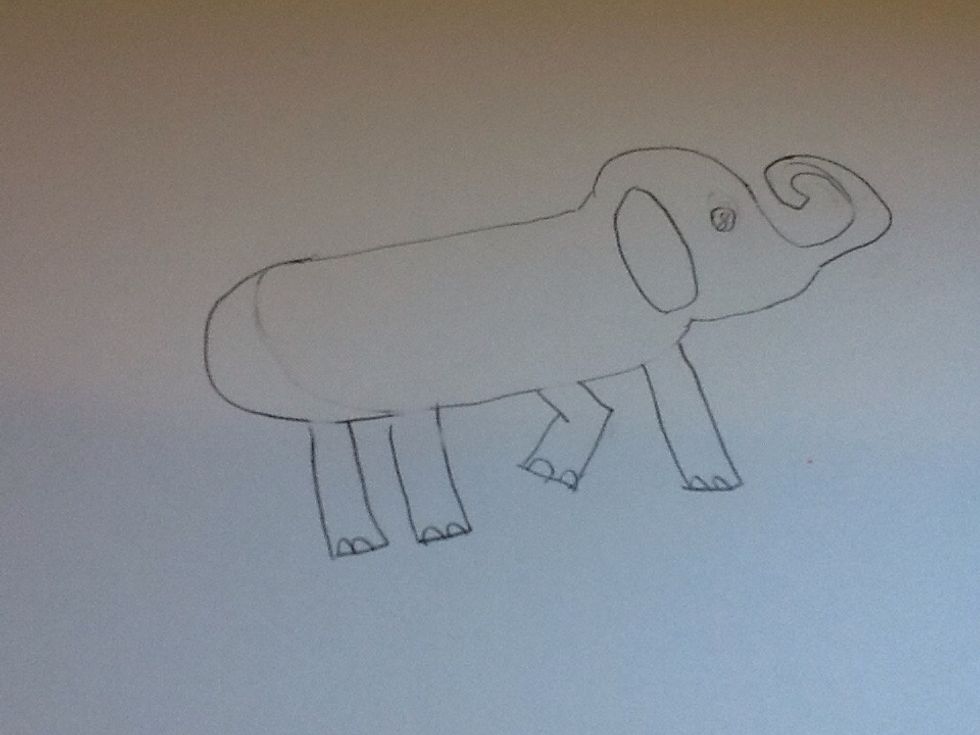 Add an ear( I had to fix this later)