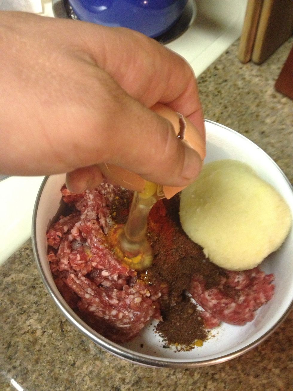 Add an egg & 1.5 tbsp of Panko breadcrumbs: these help to hold the kabab together, retain moisture, and reduce shrinkage. Purists would disagree but kabab failure over open fire is too risky!