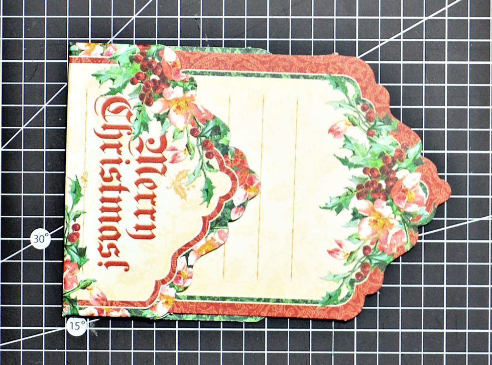 Add and glue the larger tag as shown.