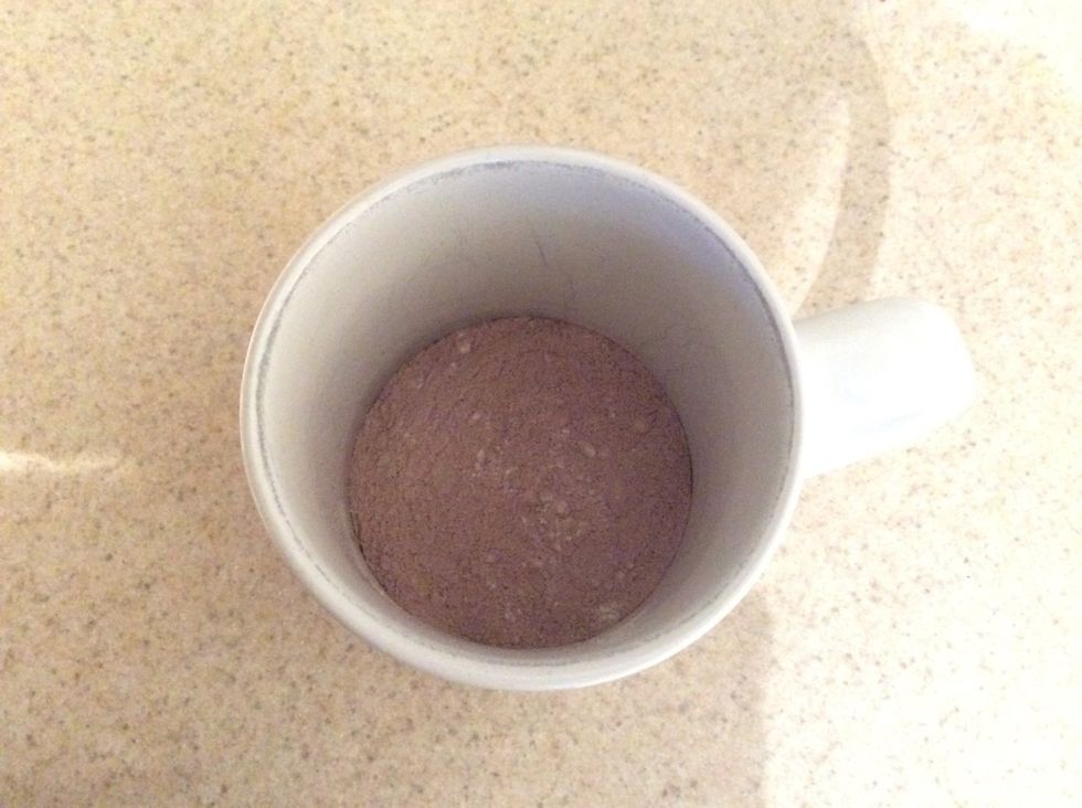 Add and mix all of your dry ingredients together.