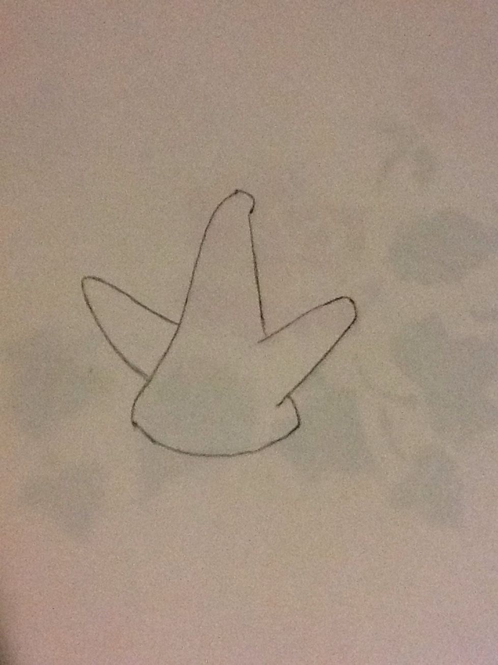 Add another arm. Refer to steps 3 and 4, but on the other side of his body.