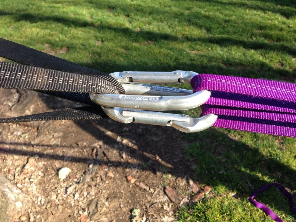 Add another carabiner (C4) on top of C3. Have the webbing go through the top of C4 and send it back to C2.