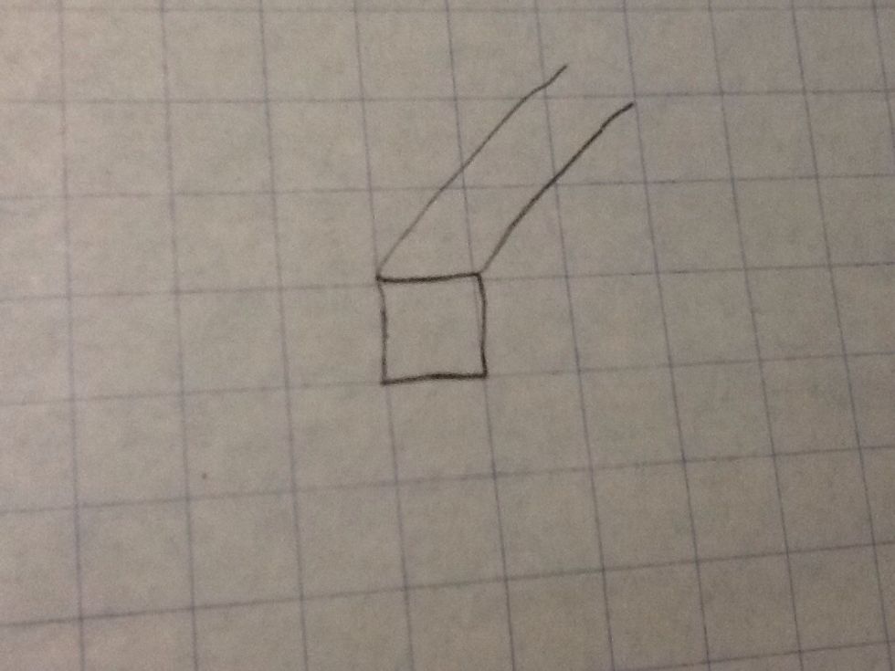 Add another diagonal line but on the other side of the square
