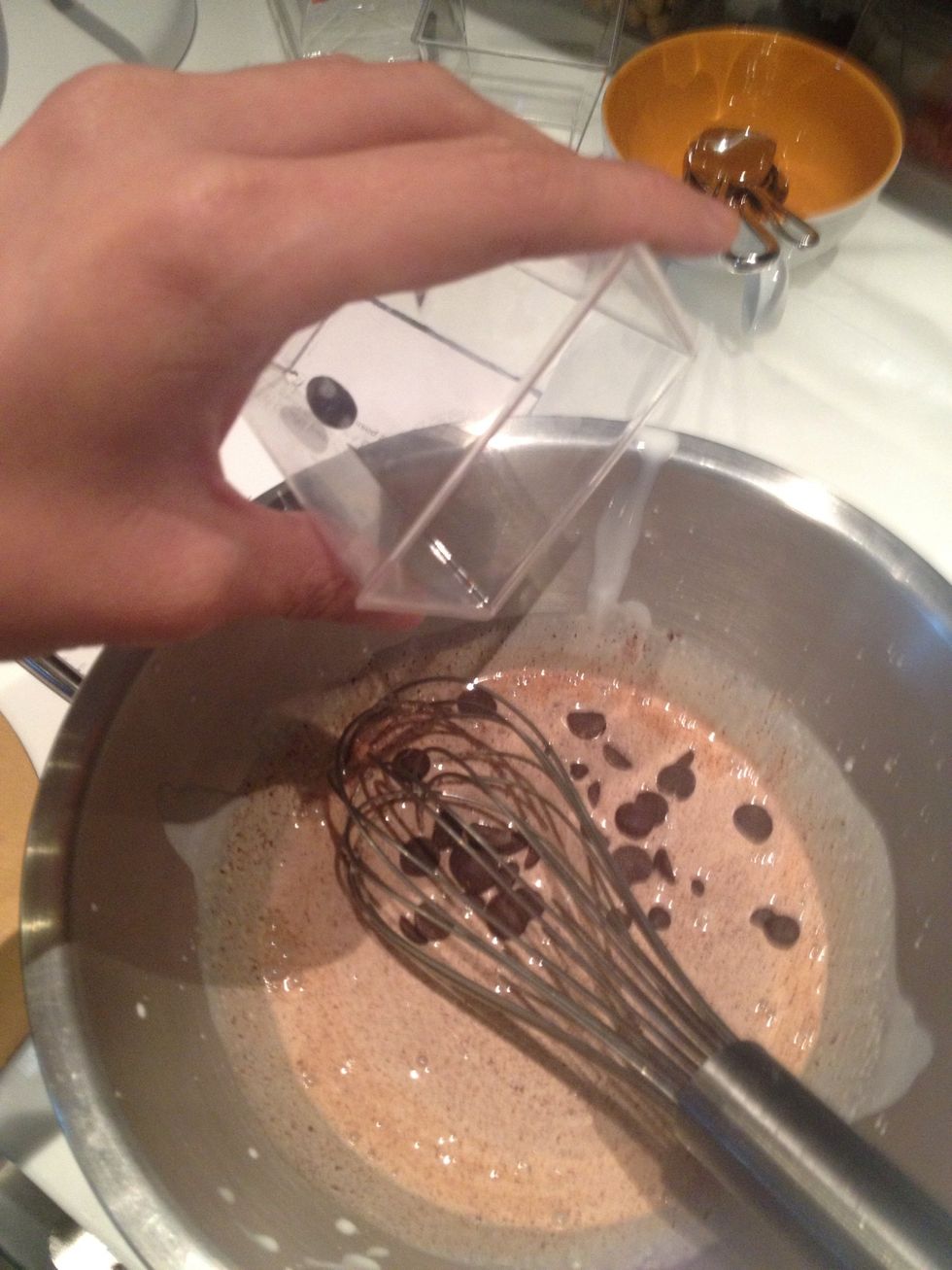 Add another half. Be quick do it while the cream is hot. Tip \ud83d\udca1We need to use baking choco here as it contains less fat. This results in better quality less saturating bon bons.