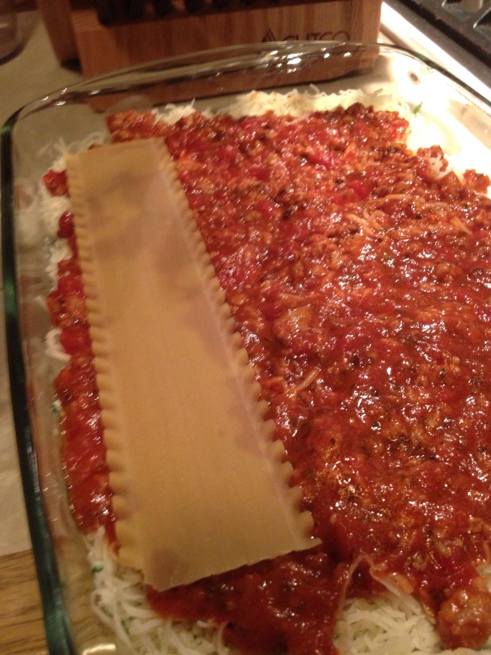 Add another layer of noodles