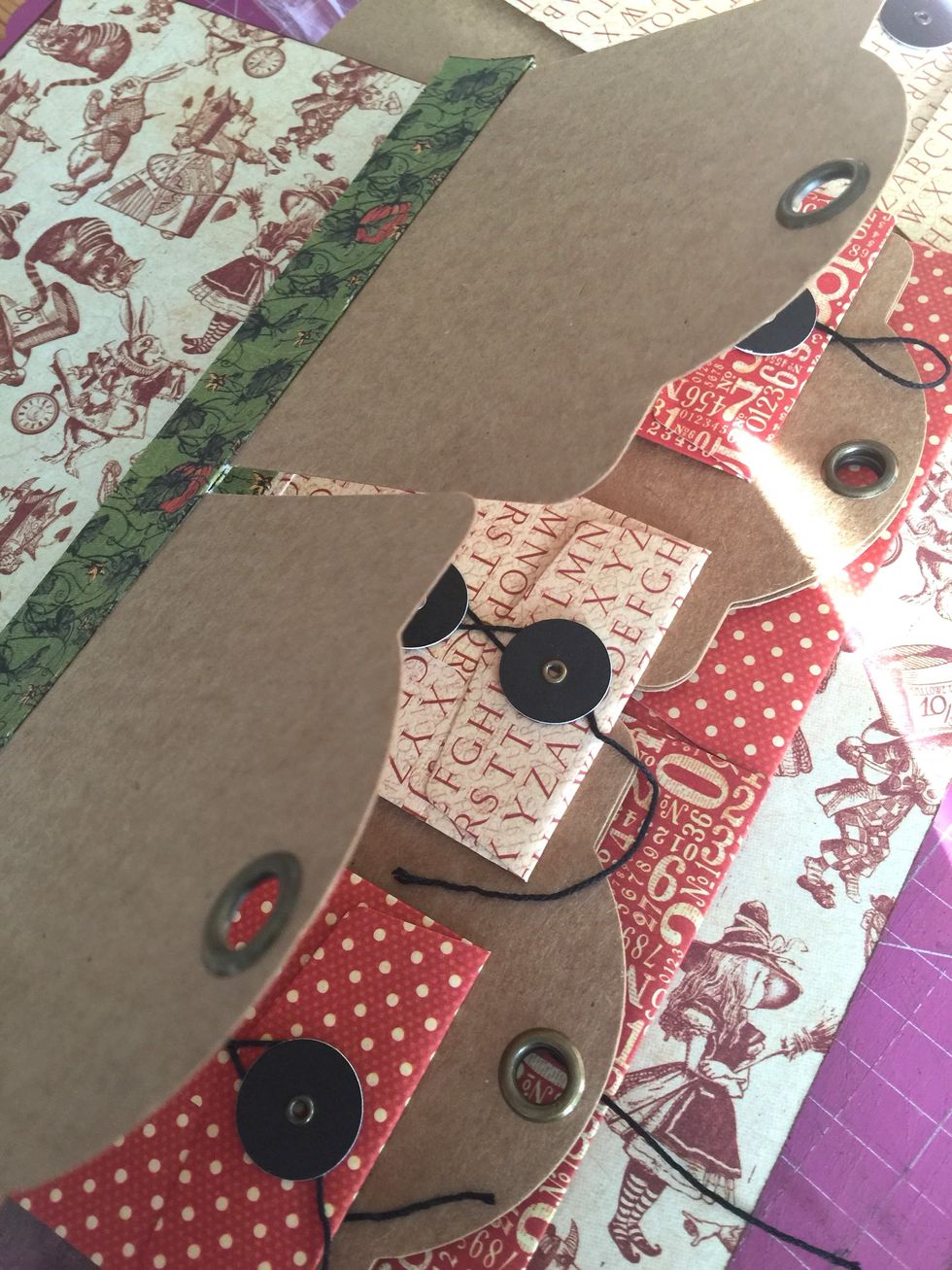 Add another page more of tags. And at last one page made with two more envelopes.