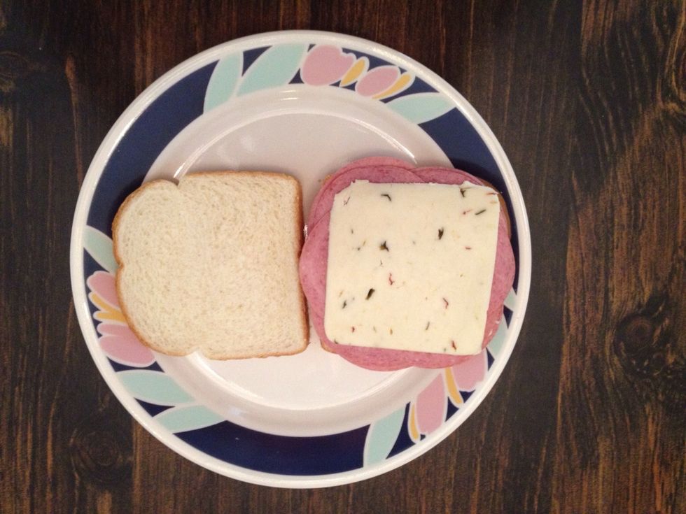 Add another slice of pepper jack cheese...