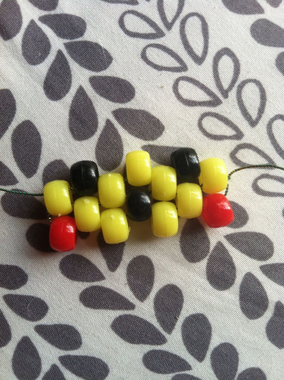 Add another yellow then black to that row.