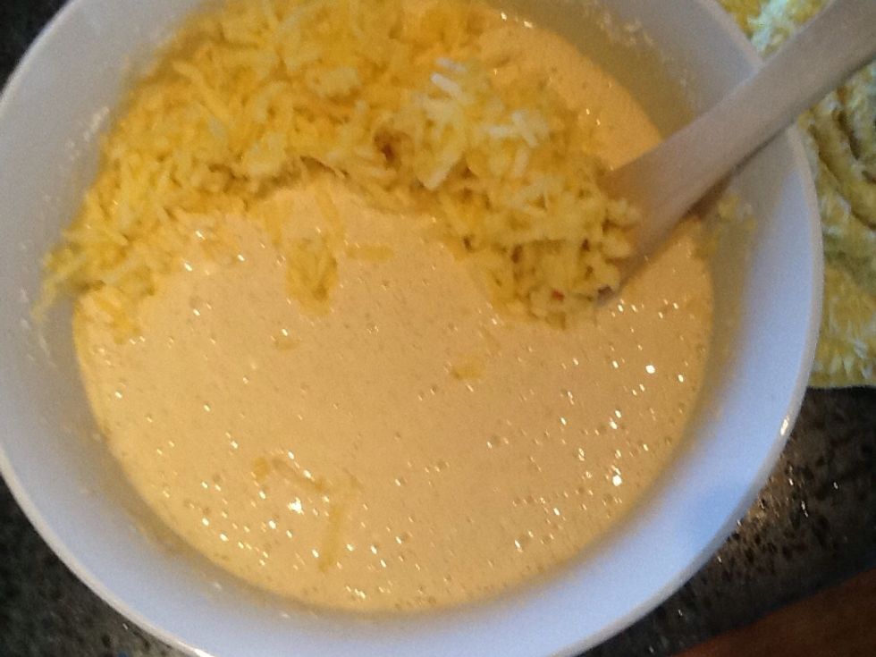 Add apples then stir Finely