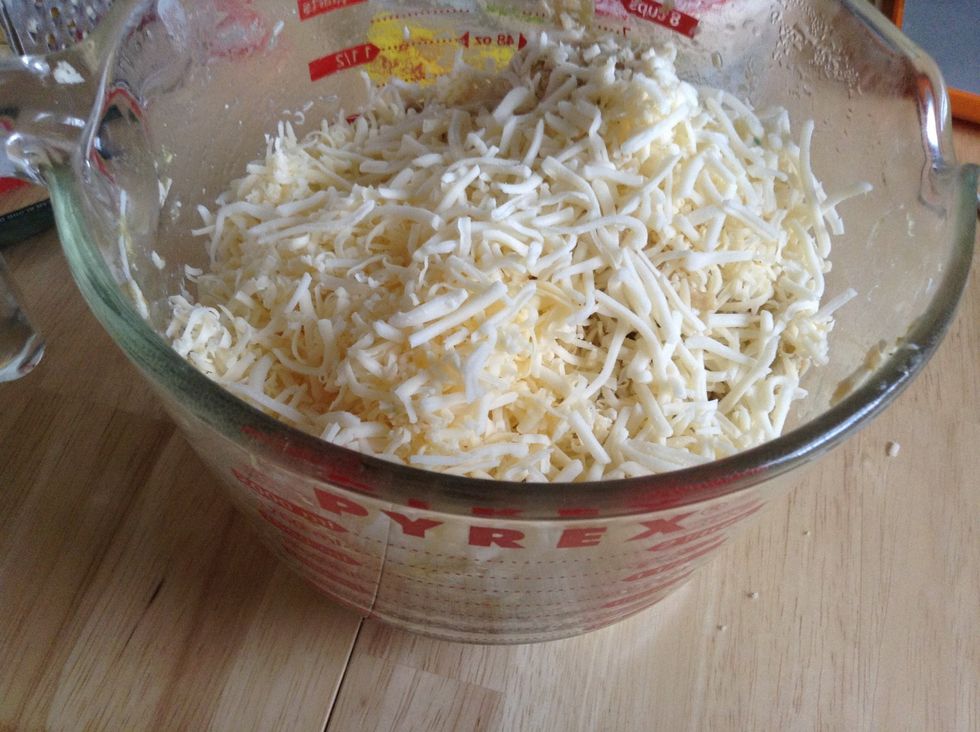 Add approximately 1 1/2 cups to the chicken salsa mix. And mix  thoroughly