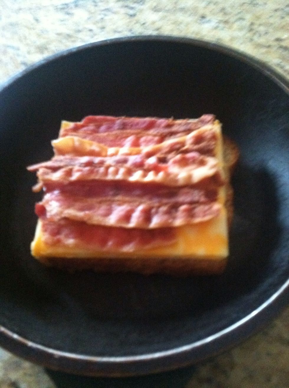 Add as few strips of cooked crispy bacon