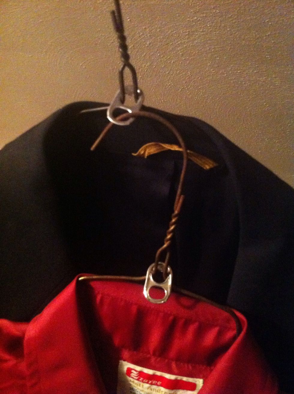 Add as many as the strength of your hangers will allow.