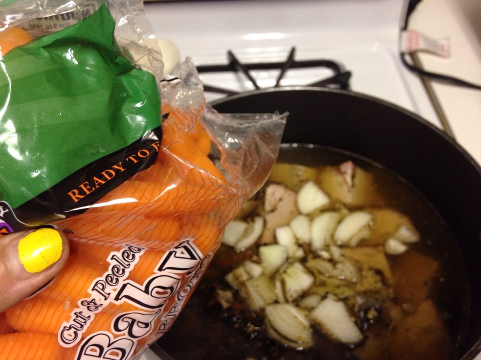 Add baby carrots. I used half this bag