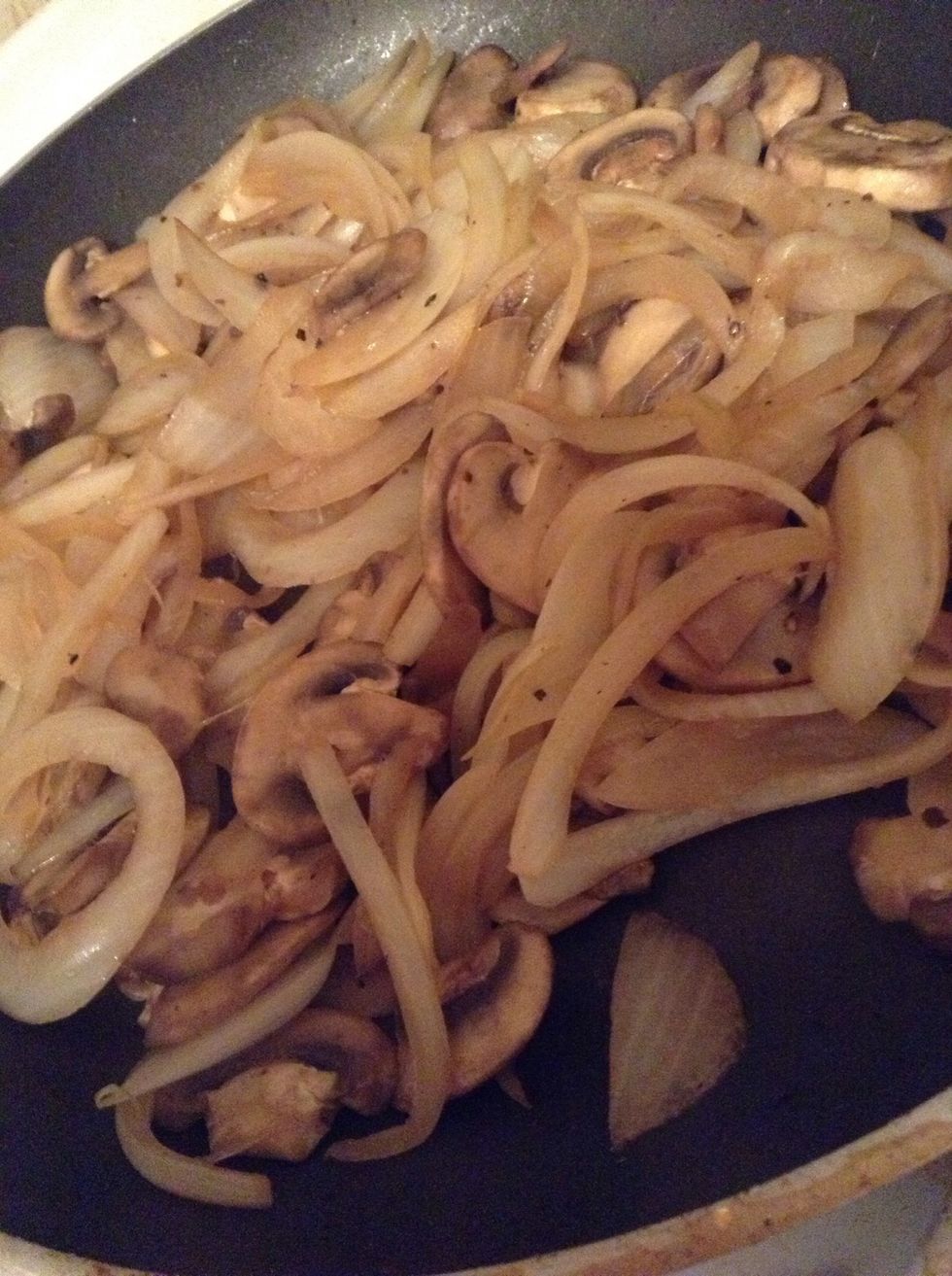 Add back in mushrooms and stir