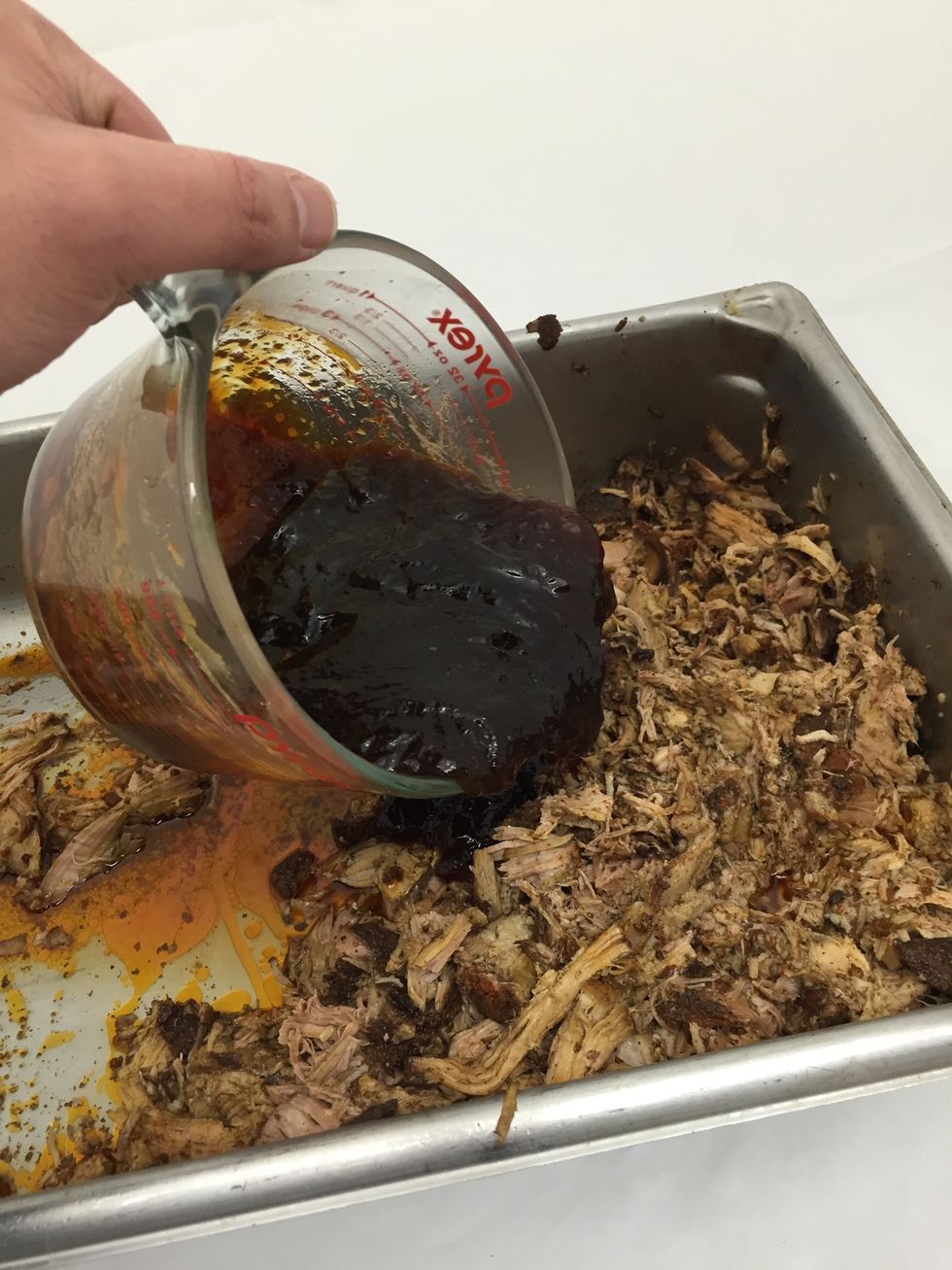 Add back some of the juices and stir it in.