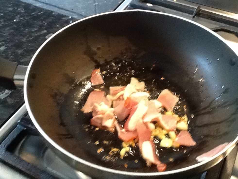 Add bacon and cook to your liking.