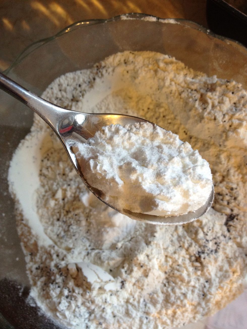 Add baking powder & baking soda.