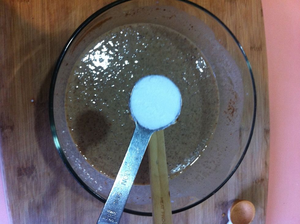 Add baking soda and mix well.