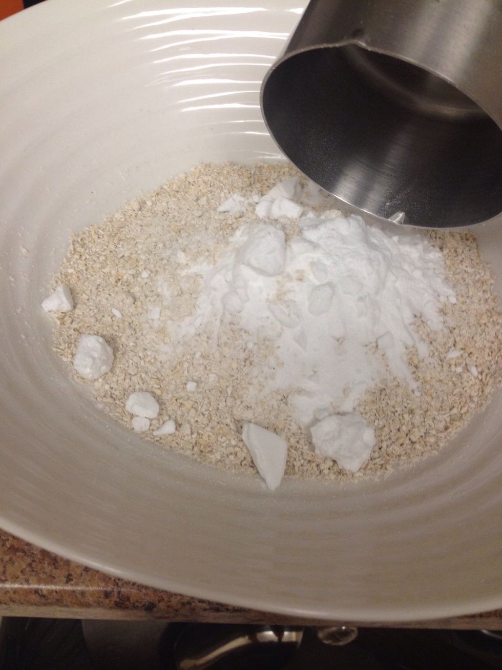 Add baking soda (don't worry about the crumbs now!)