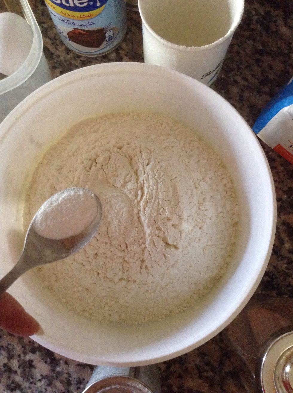 Add baking soda half teaspoon
