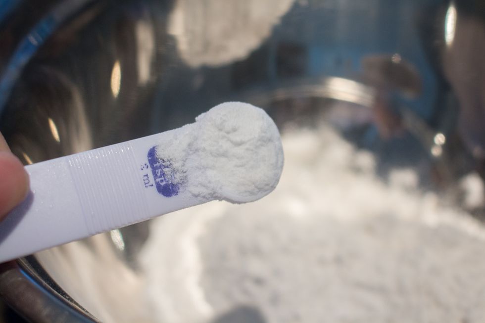 add baking soda to the flour mixture